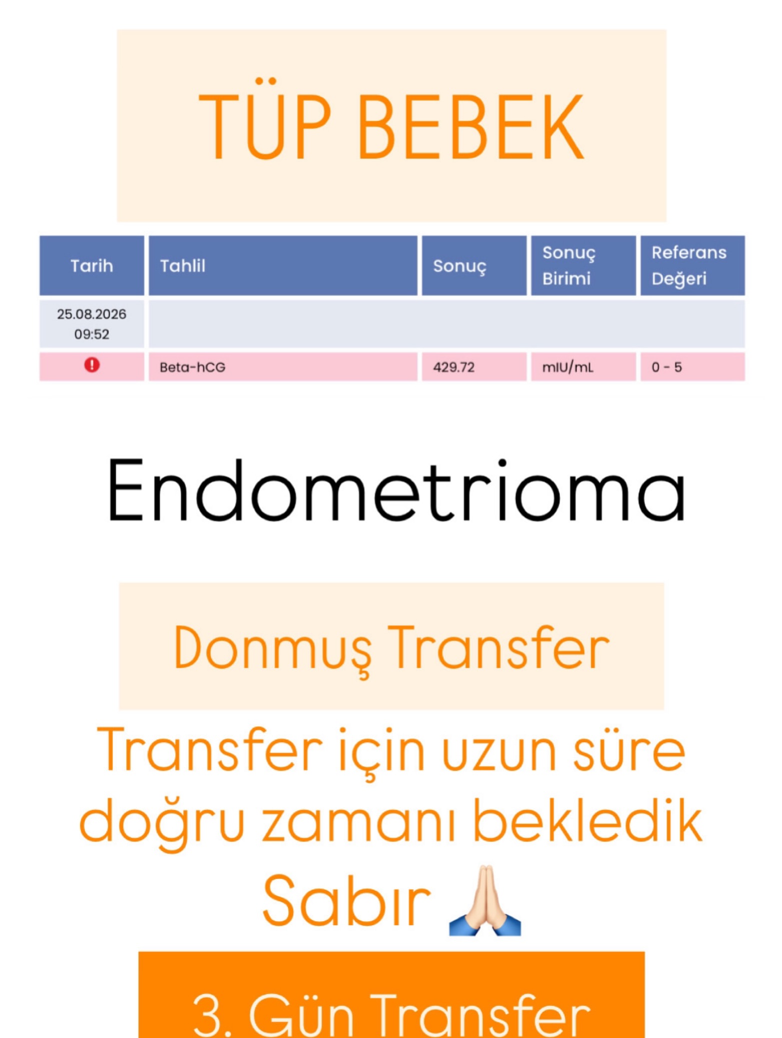 Tüp bebek sonuç bilgilendirme görseli